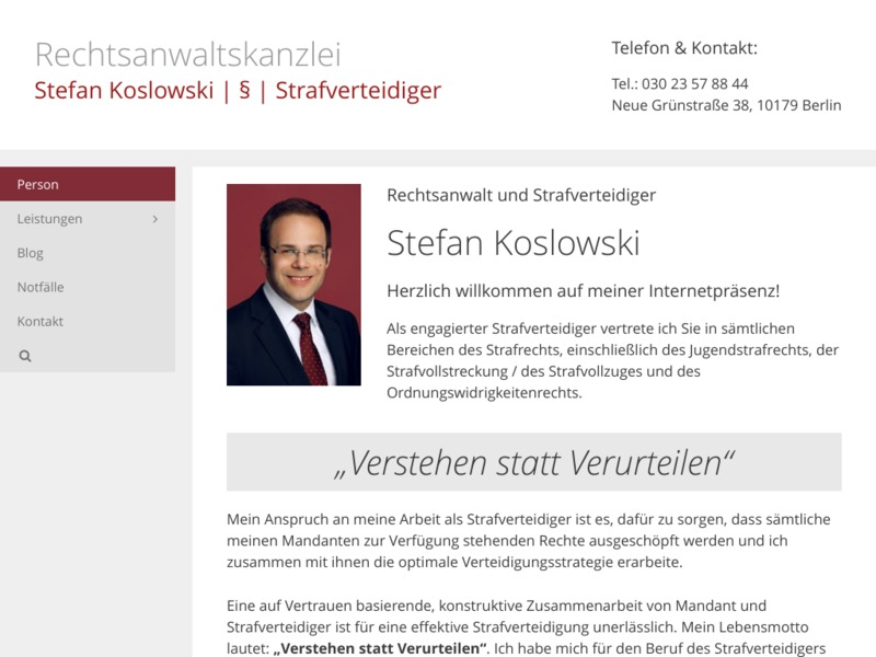 Website Rechtsanwaltskanzlei