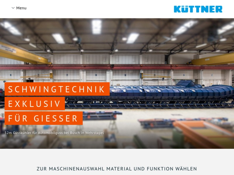 Küttner Schwingtechnik Website