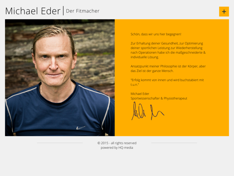 Webseite Physiotherapeut Michael Eder