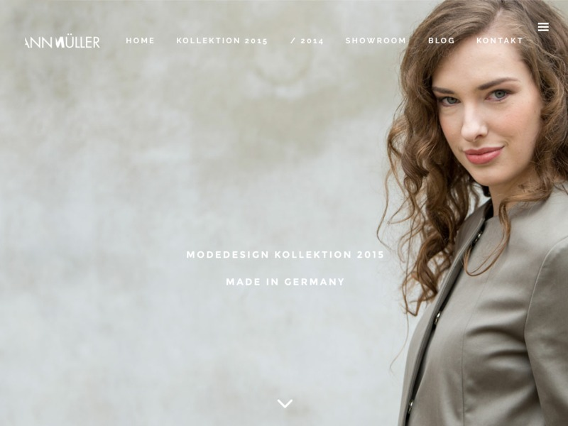Showroom / Website für die Modedesignerin Ann Müller