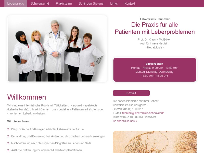 Website für den Mediziner aus Hannover